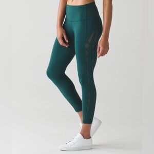 Lululemon High Times Pant Rhythm Legging in Deep Green
